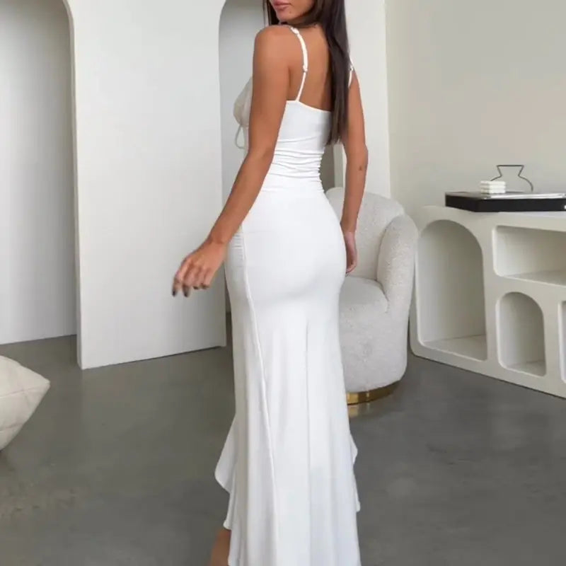 Lace Ruffle Maxi Dress dress