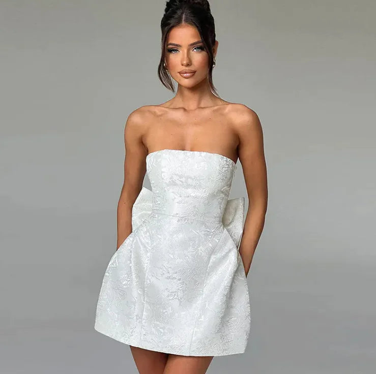 Tube Top Bow Dress dress