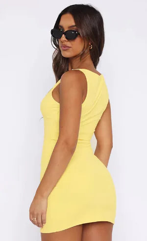 Sexy Sleeveless Wrap Mini Dress dress