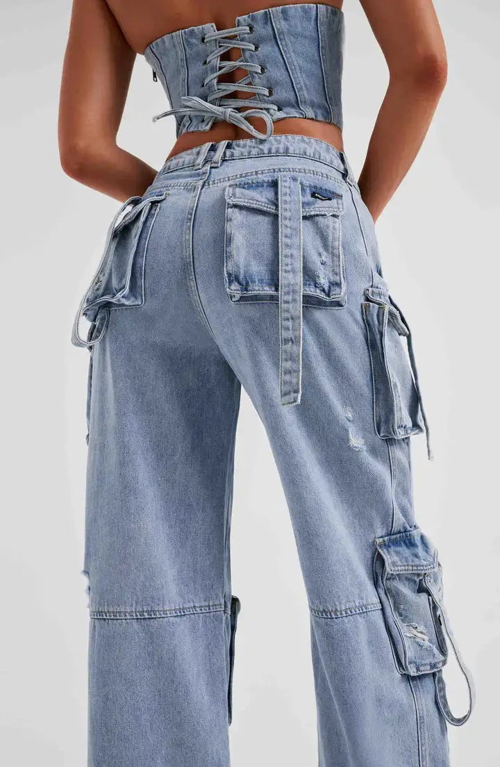 Cargo Denim Jeans 