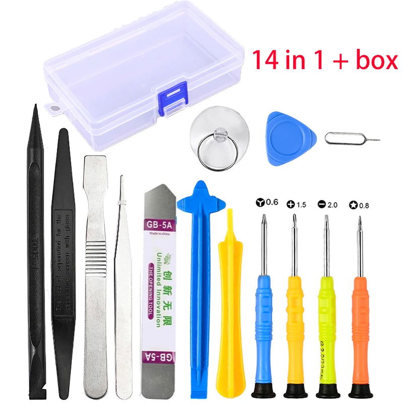 22 in 1 Mobile Phone Repair Tools Pry Opening Screwdriver Set for iPhone Laptop Computer Disassemble Hand Tool Set 14/22/25/26pc - MaiM