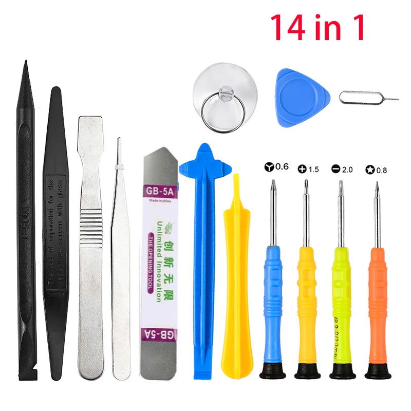 22 in 1 Mobile Phone Repair Tools Pry Opening Screwdriver Set for iPhone Laptop Computer Disassemble Hand Tool Set 14/22/25/26pc - MaiM