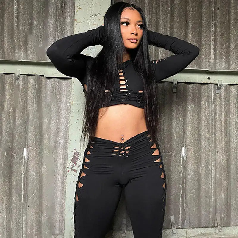 Cutout Pant Set 2 piece