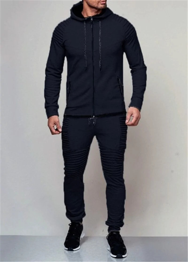 2 Pieces Autumn Running Tracksuit Men^