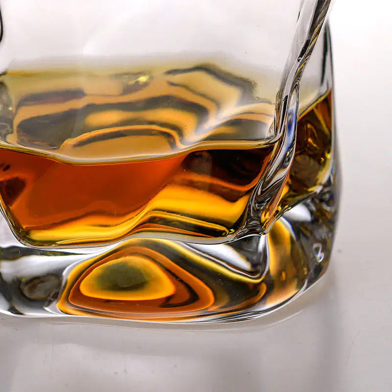 Crumple Style Whiskey Glass^