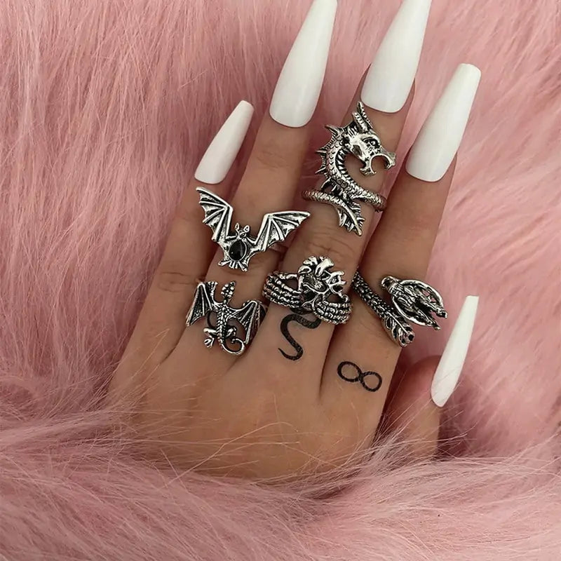 Retro Boho Rings Set^