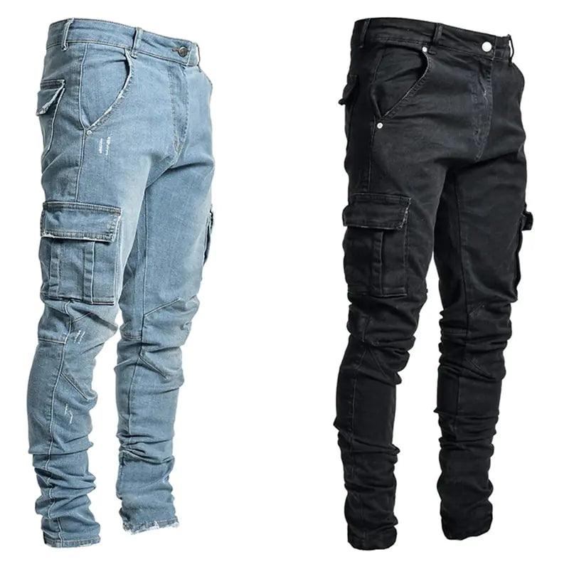 Men's Multi Pocket Cargo Jeans 