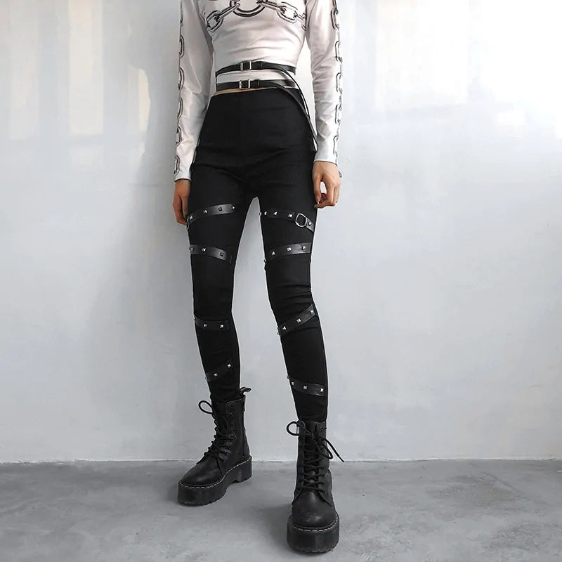 High Waist Skinny Street Wear Pants 