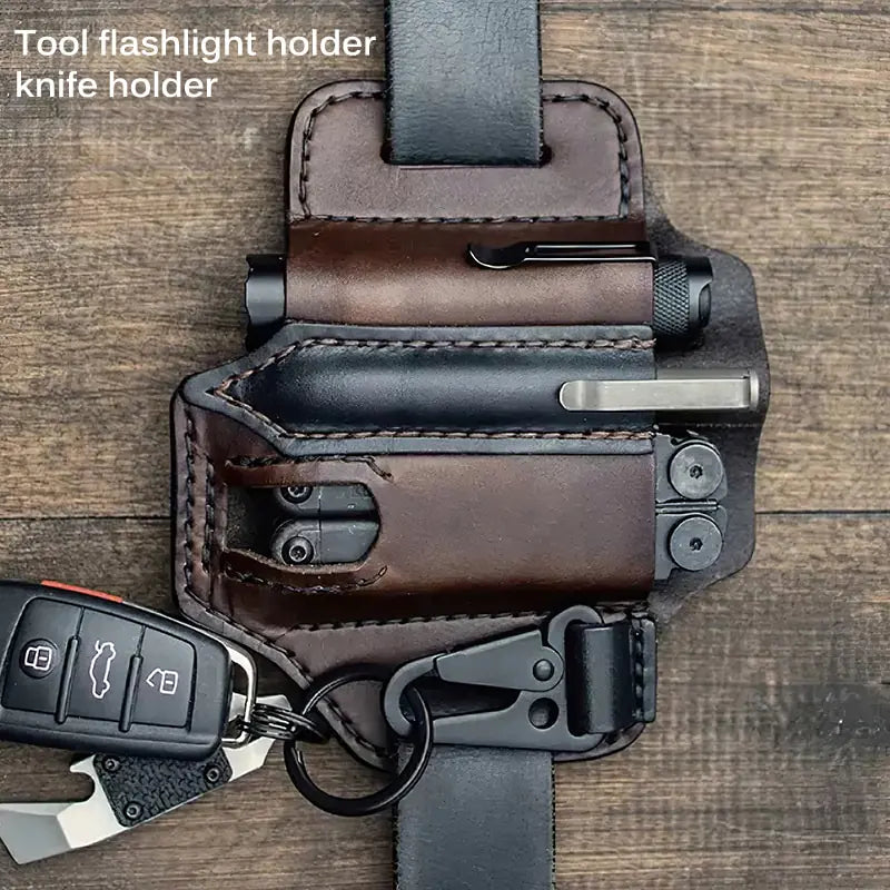 Tactical Multi Tool Belt Leather Bag^