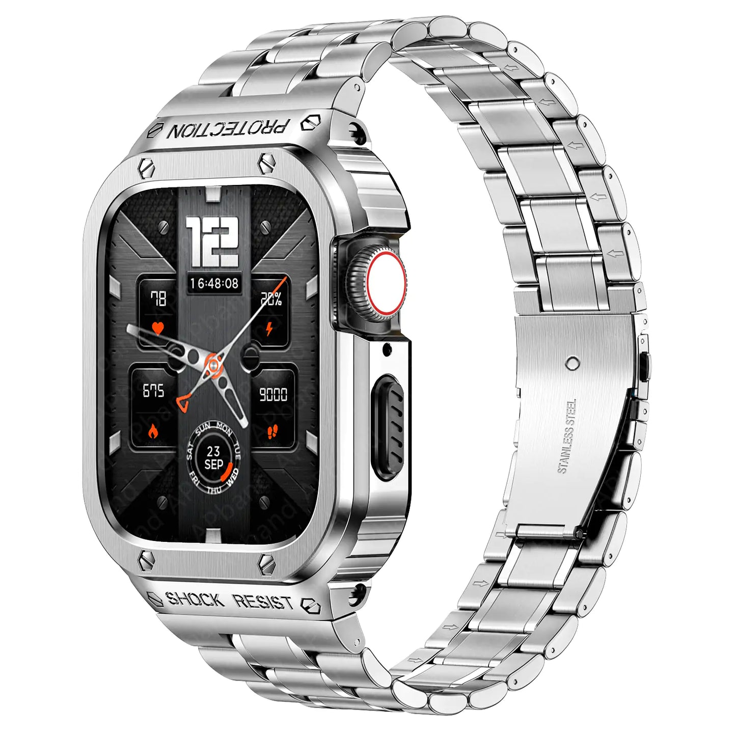 Stainless Steel Strap+Case For Apple Watch^