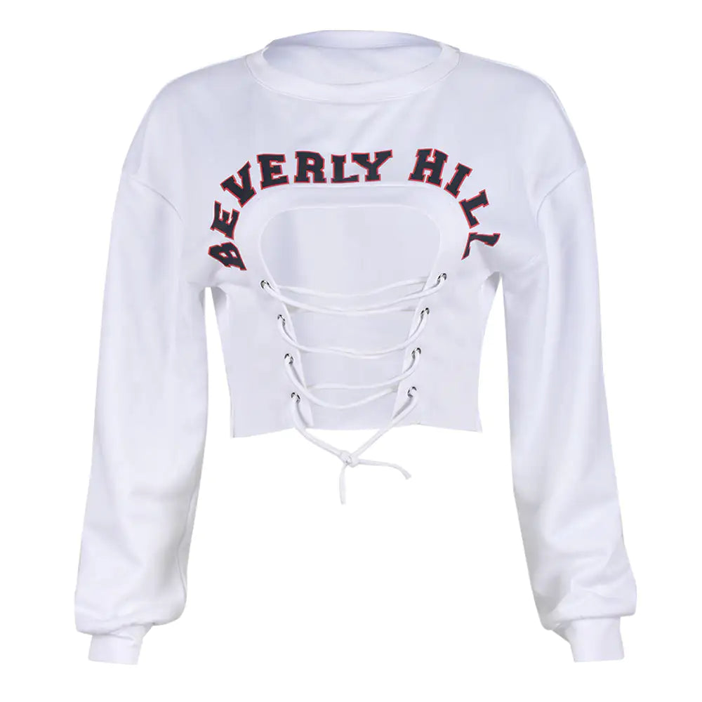 Beverly Hill Lace Up Crop Top 