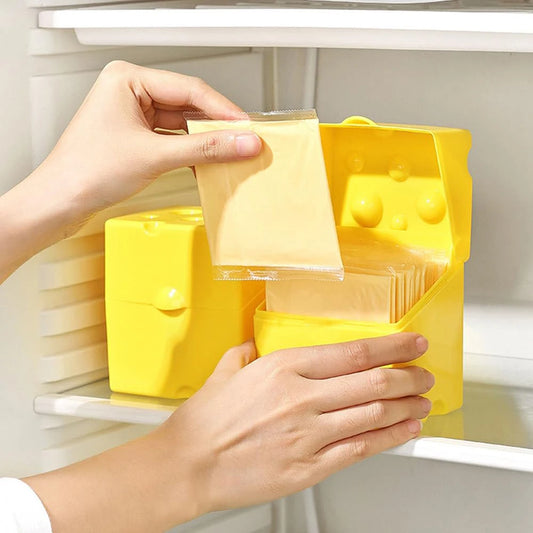 Sliced Cheese Storage Container Cheese Slice Holder Sliced Butter Block Cheese Slice Storage Box Cheese Saver Keeper for Fridge