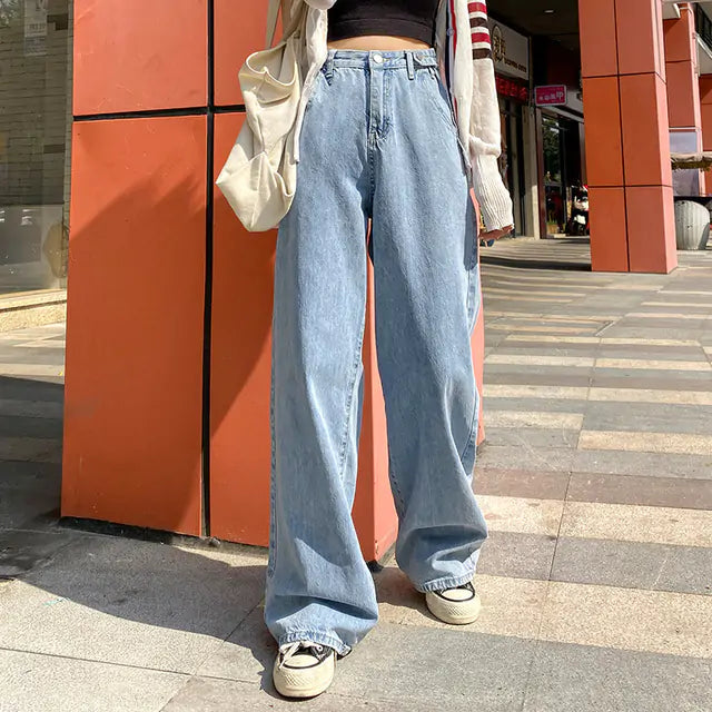 Cargo Solid Baggy Pants 