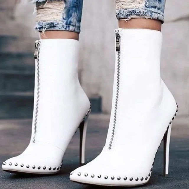 Women Fashion Pointed Toe Modern Ankle Boots 