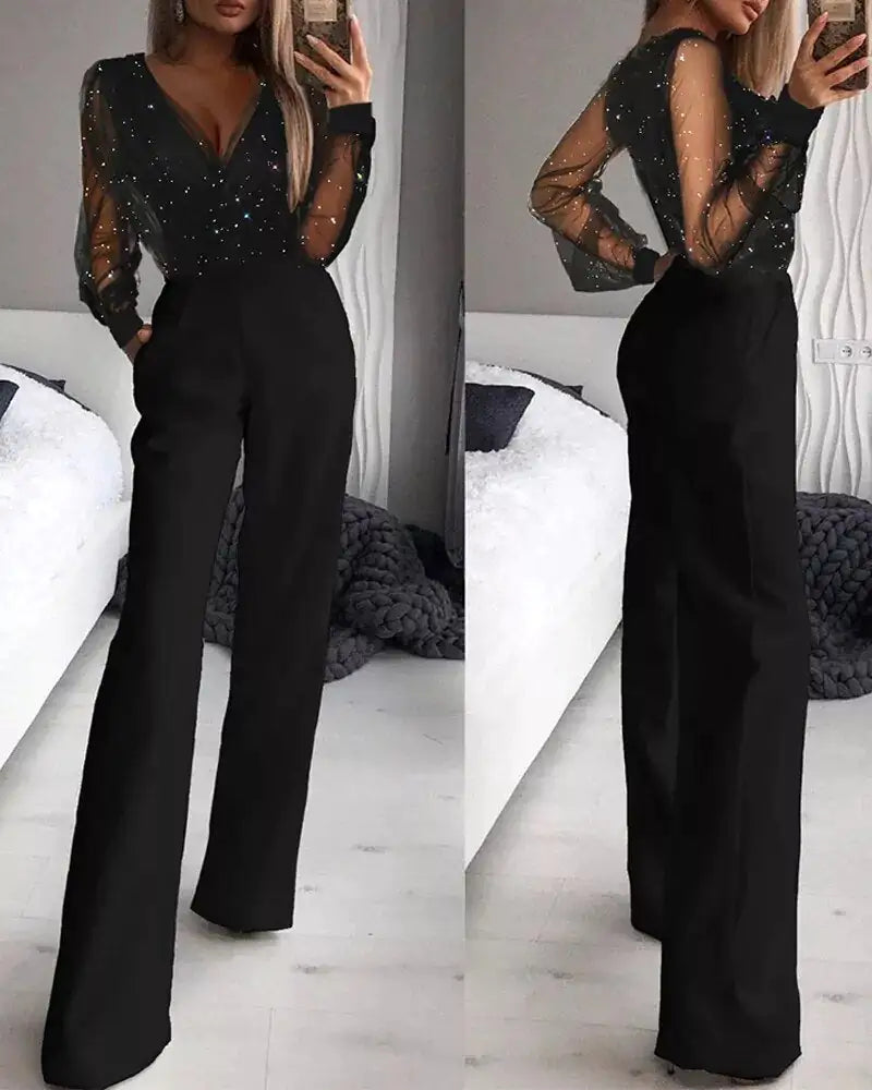 Jumpsuit Office Lady Elegant Suits 