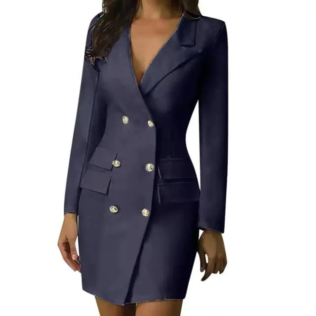 Women's Double-Breasted Blazer Dress^