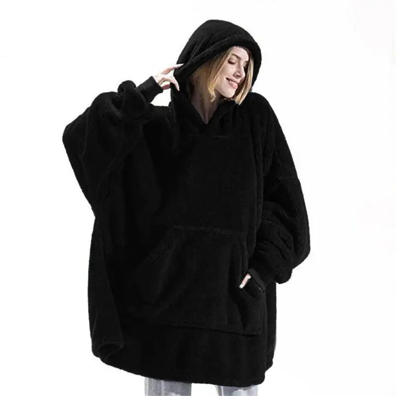 Oversized Fleece Blanket Hoodie 