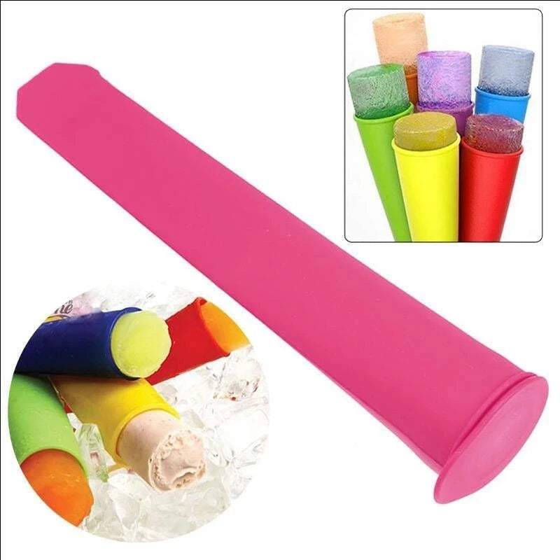 5PCS Silicone Push Up Ice Cream Jelly Lolly Pop Maker Popsicle Mould Mold DIY BPA Free