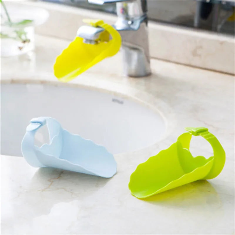 Silicone Baby Bath toys kids Faucet Extender children Hand Washing extender Bathroom Sink Rubber Water Reach Faucet sink