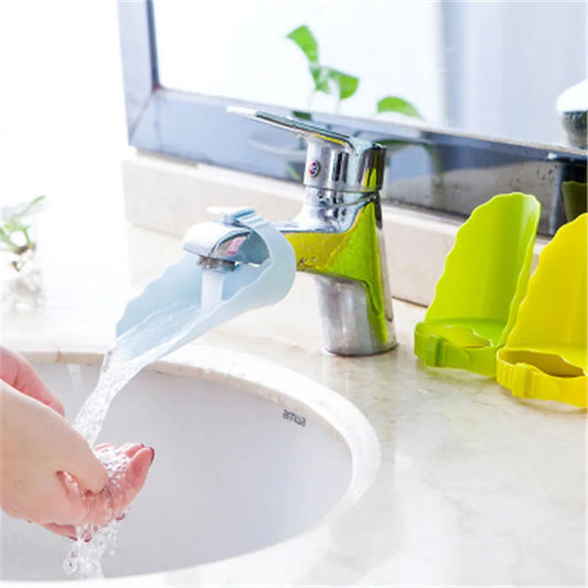 Silicone Baby Bath toys kids Faucet Extender children Hand Washing extender Bathroom Sink Rubber Water Reach Faucet sink