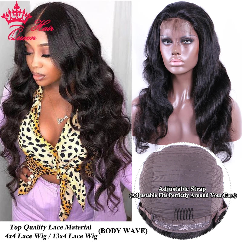 13x4 Lace Front Wigs Brazilian Body Wave Human Raw Hair Wigs Virgin Hair Pre Plucked 4x4 Lace Closure Wig Queen Hair