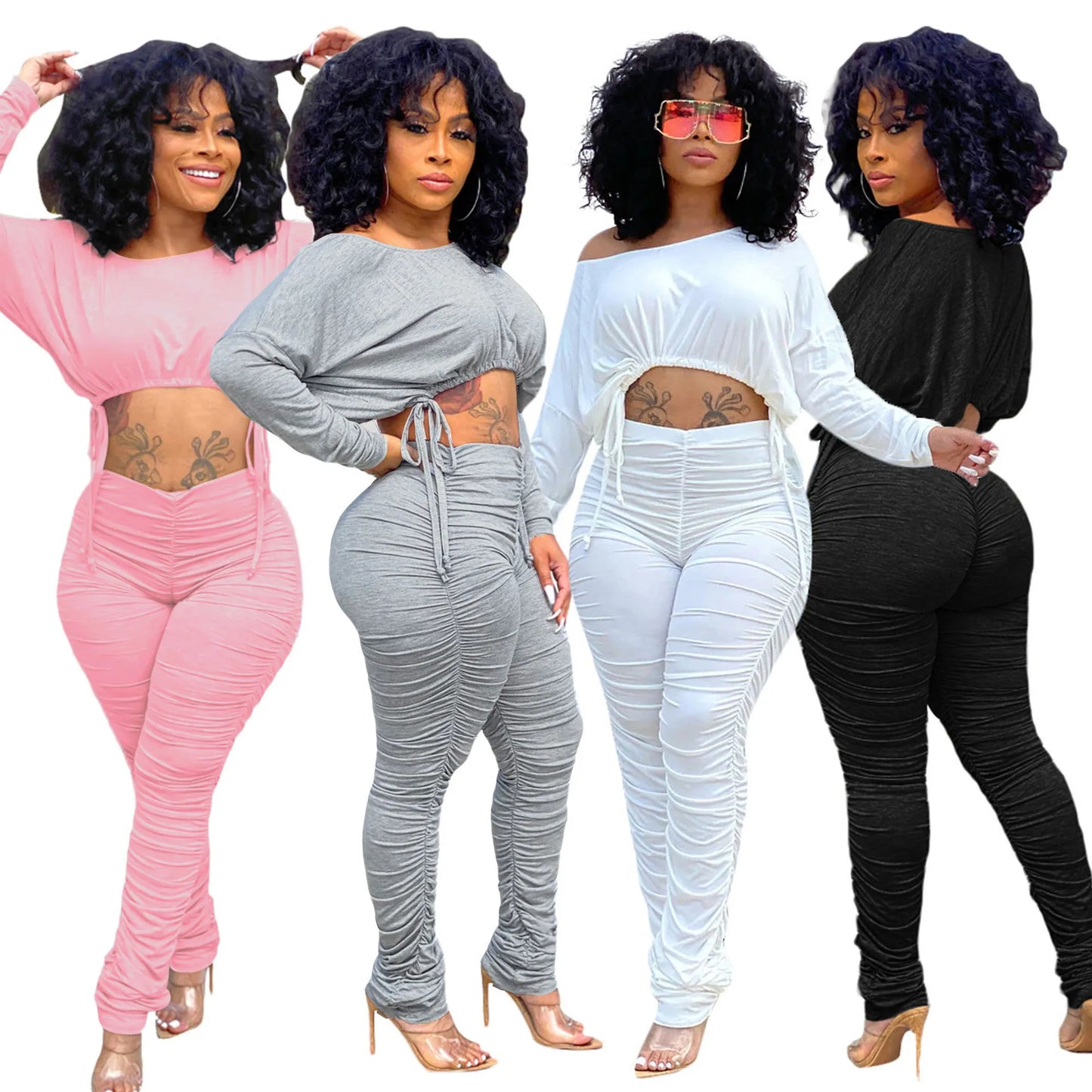 two piece set women two piece outfits 2 piece sets women outfit tracksuit club outfits for female winter clothes stacked pants