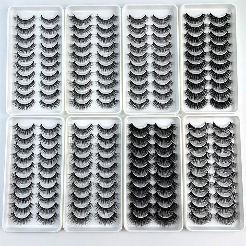 NEW 5/10Pairs 3D Faux Mink Eyelashes Natural Thick Long False Eyelashes Dramatic Fake Lashes Makeup Eyelash Extension maquiagem