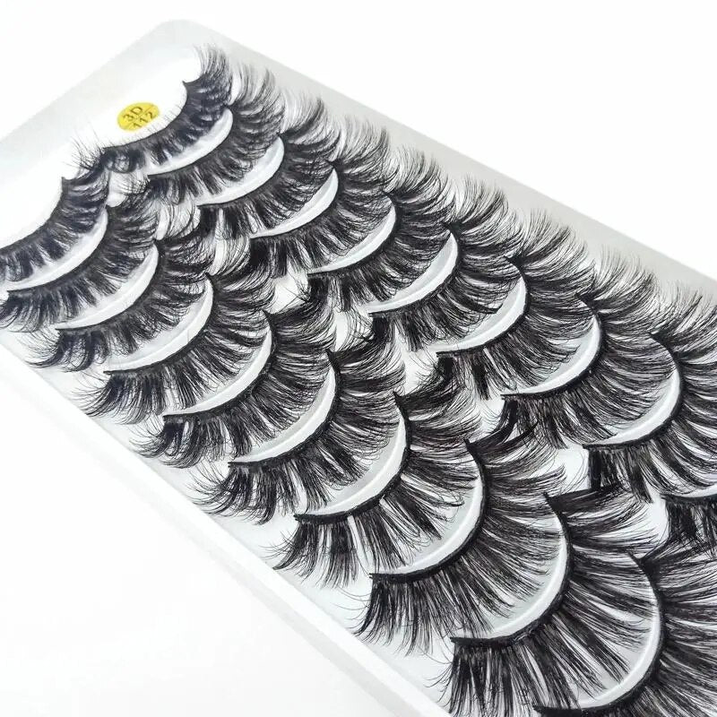 NEW 5/10Pairs 3D Faux Mink Eyelashes Natural Thick Long False Eyelashes Dramatic Fake Lashes Makeup Eyelash Extension maquiagem