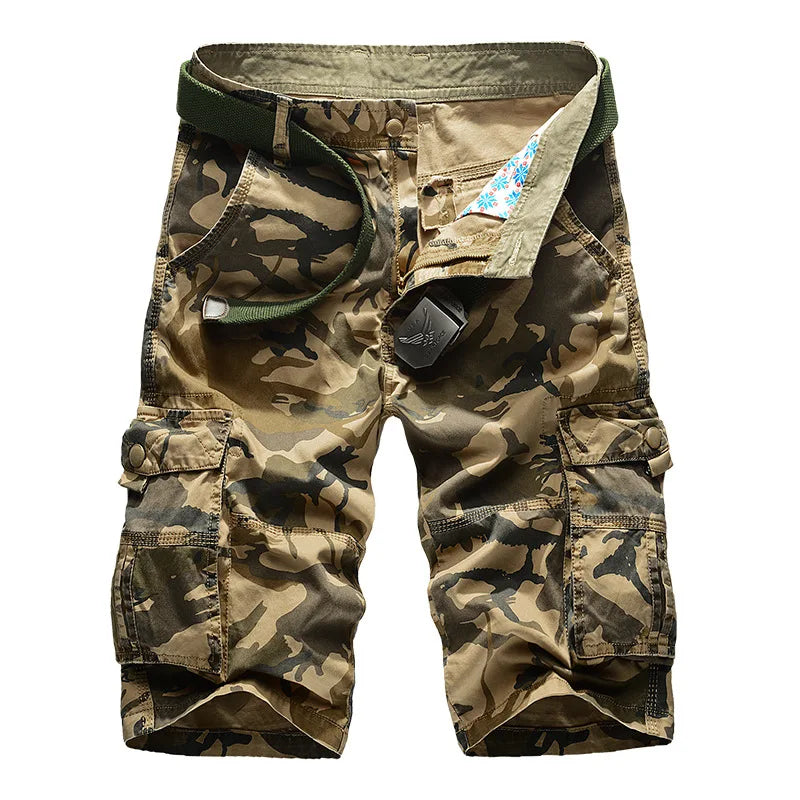 Camouflage Camo Cargo Shorts Men 2024 New Mens Casual Shorts Male Loose Work Shorts Man Outdoor Hiking Short Pants Plus Size