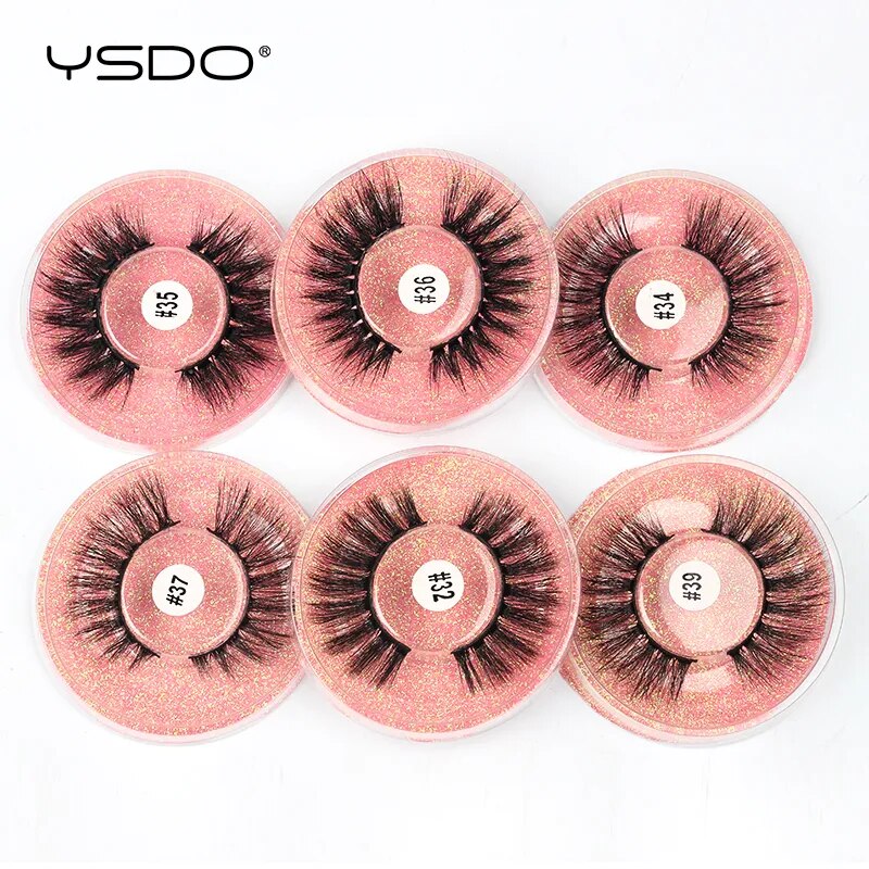 YSDO 10/20 Pairs fluffy mink eyelashes wholesale natural long 3d false mink lashes hand made fake eyelashes makeup faux cilios