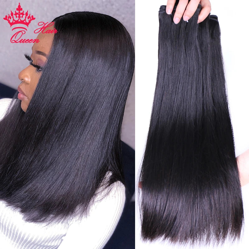 Thick Double Drawn Bone Straight Human Hair Unprocessed Virgin Raw Hair Top Quality Long Full Bundle Hair Queen Hair