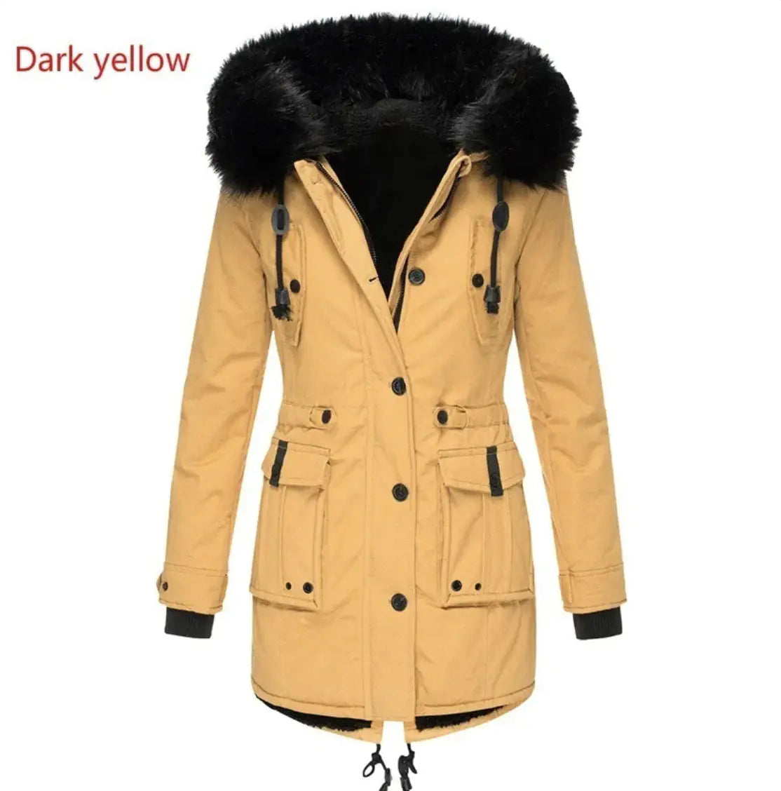 Fleece-Lined Cotton Puffer Coat 