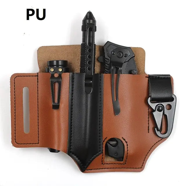 Tactical Multi Tool Belt Leather Bag^