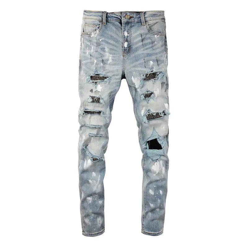 Slim Fit Retro Light Blue Jeans 