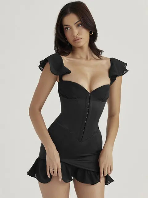 Sexy Off Shoulder Strapless Mini Dress 