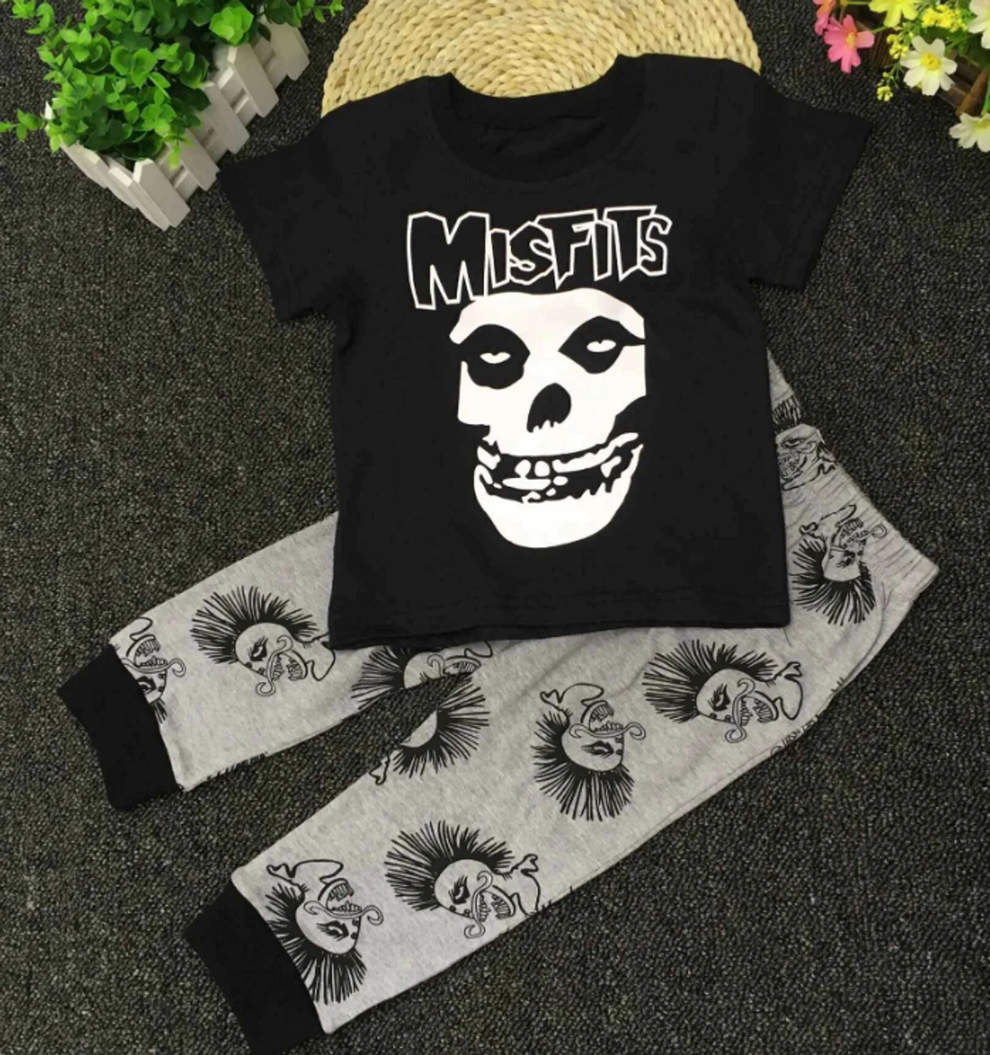 Baby Boy Clothes Black Skull 