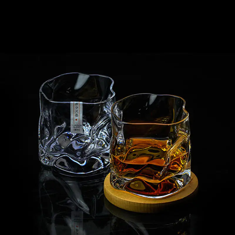 Crumple Style Whiskey Glass^