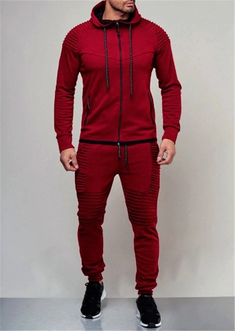 2 Pieces Autumn Running Tracksuit Men^