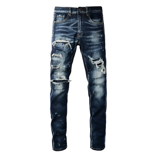 Men's Slim Hole Denim Jeans jeans