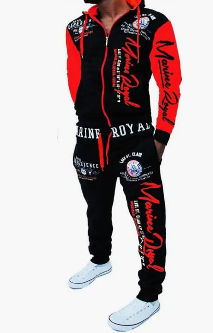 Men's Hooded Tracksuit Set