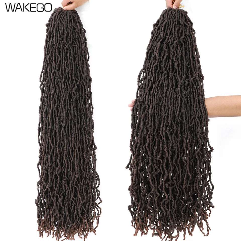 18 24 36 Inch 6 Packs Soft Locs Crochet Hair New Faux Locs Crochet Hair Pre Looped Crochet Hair for Black Women 21 Strands/Pack - MaiM