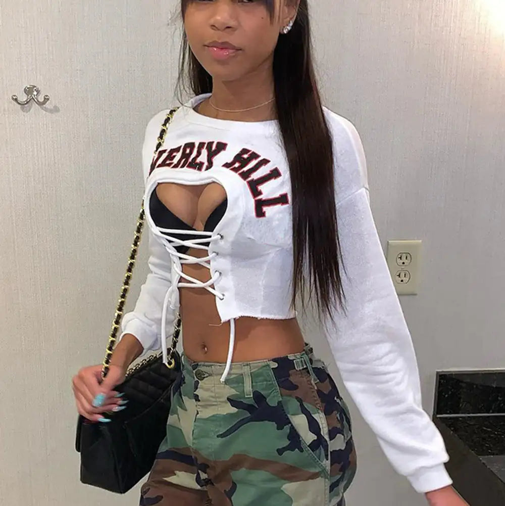 Beverly Hill Lace Up Crop Top 