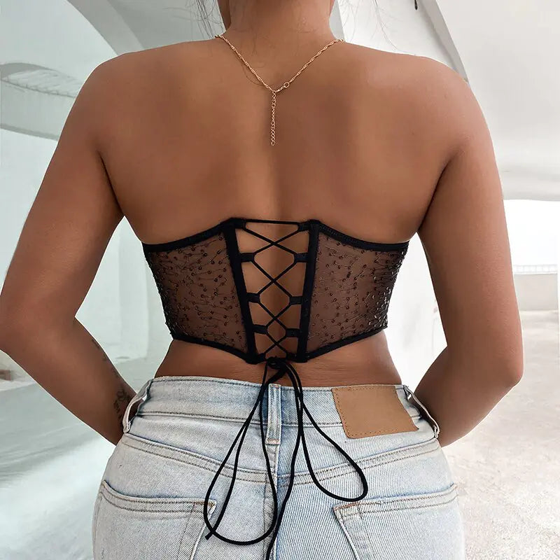 Transparent Waist Trainer Corset Top 