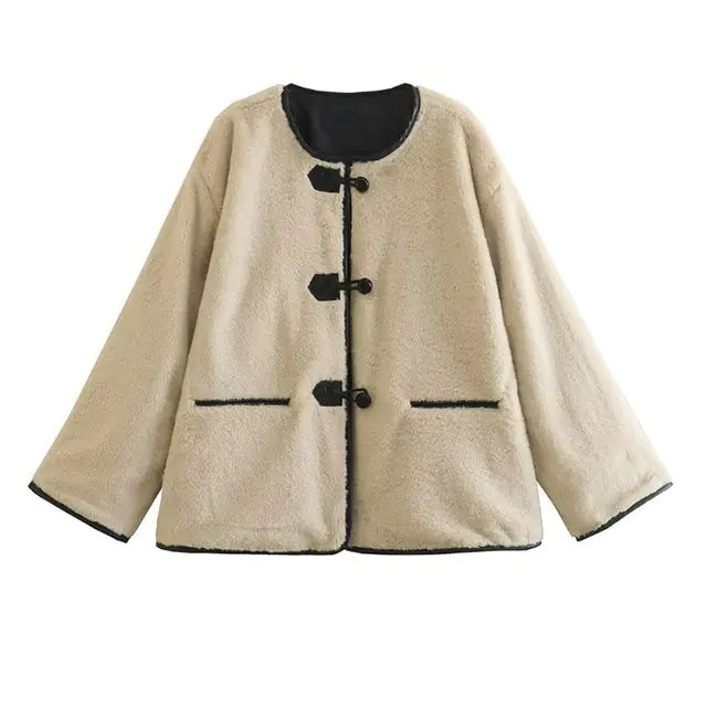 Winter Fleece Patchwork Jacket Women^