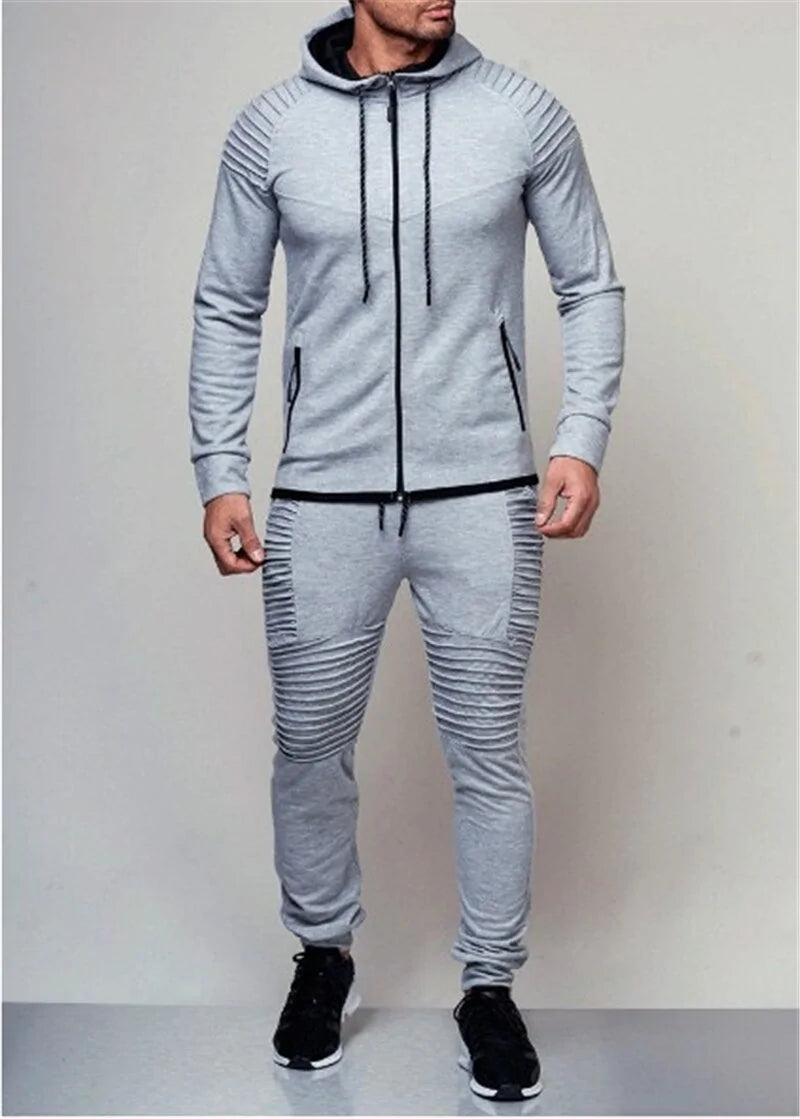 2 Pieces Autumn Running Tracksuit Men^