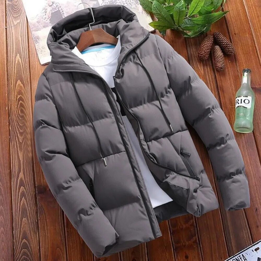 Winter Jacket Men Parkas Thicken Warm Coat Men Stand Collar Jackets Solid Color Parka Coat Women Fashion