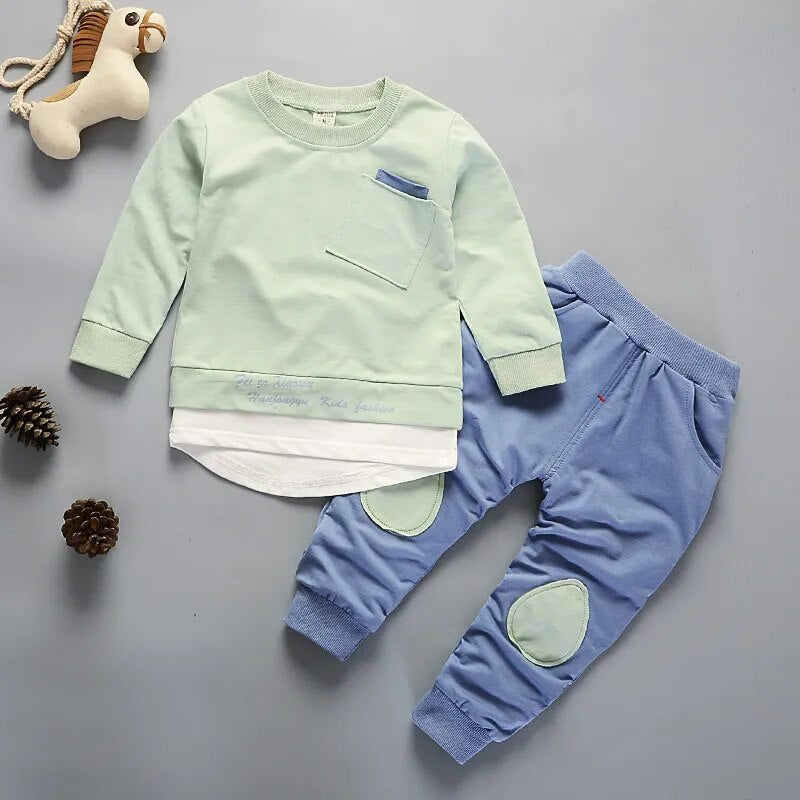 New Spring Autumn Baby Girl Clothes Suit Infant Outfits Children T-Shirt Pants 2Pcs/Sets Toddler Casual Costume Kids Tracksuits