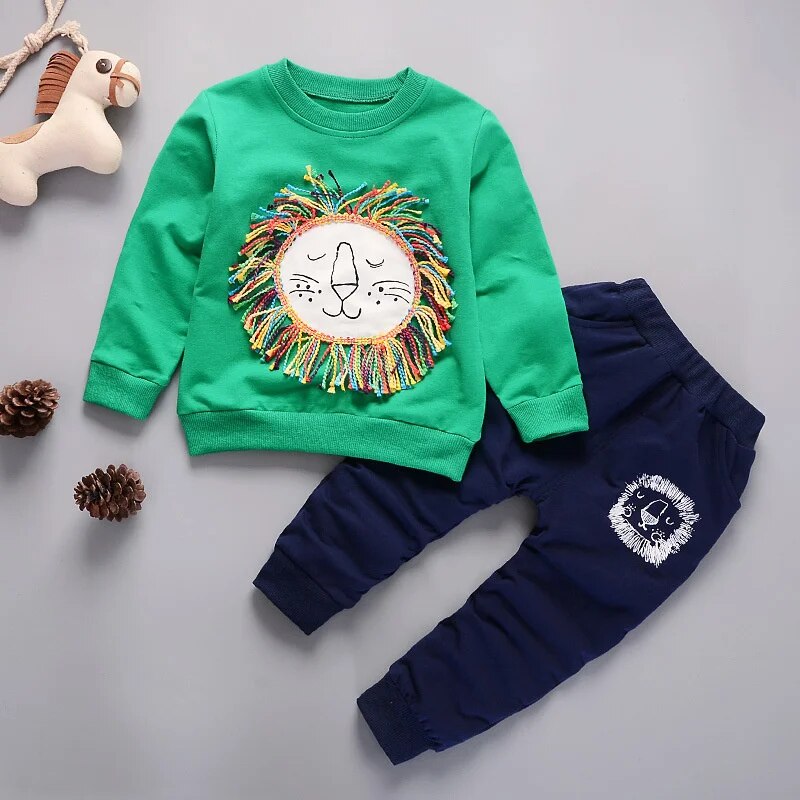 New Spring Autumn Baby Girl Clothes Boys Clothing Children T-Shirt Pants 2Pcs/Sets Toddler Casual Sports Costume Kids Tracksuits