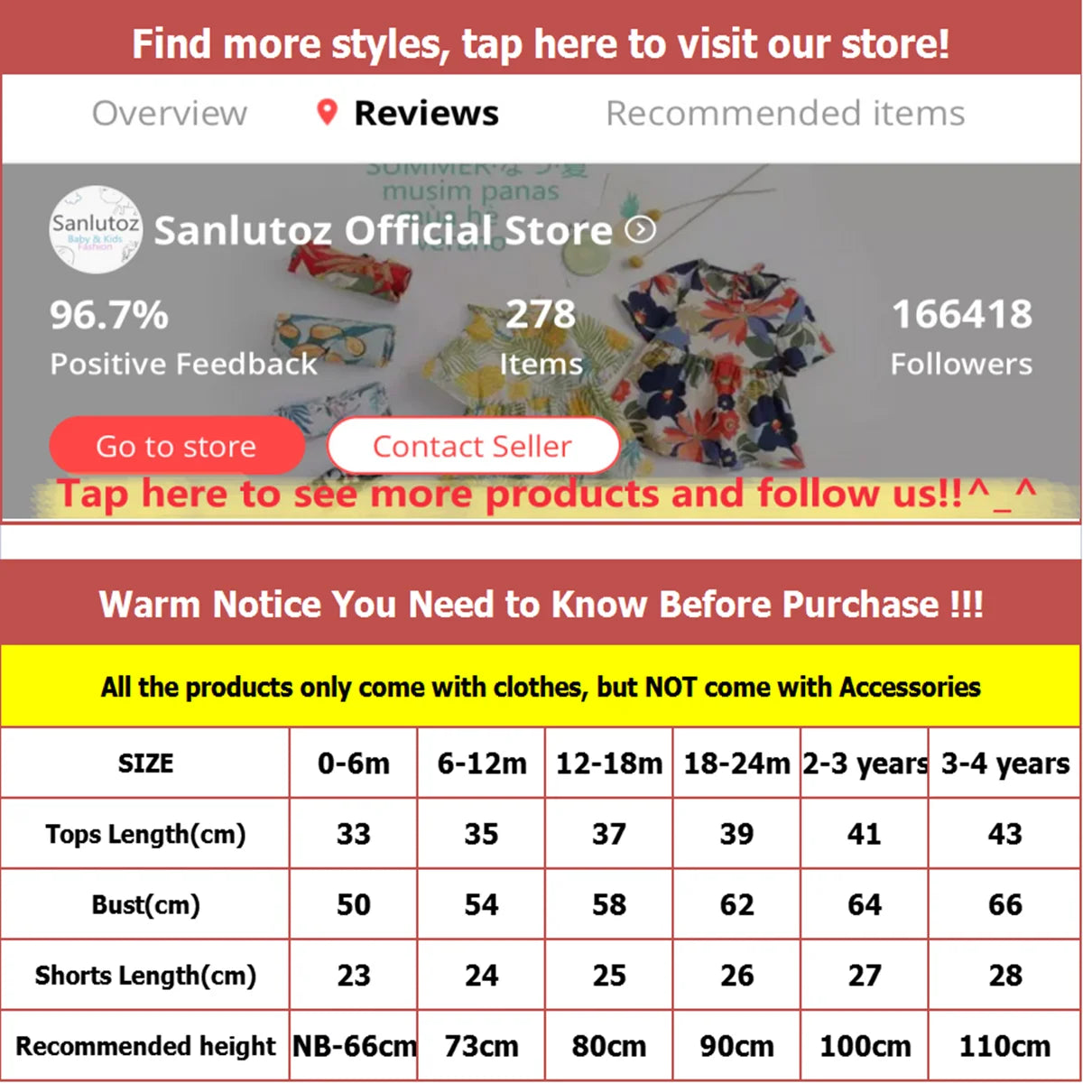 Sanlutoz Cute Printing Cotton Baby Boys Girls Clothes Sets Summer Infants Short Sleeve Tops + Shorts 2pcs