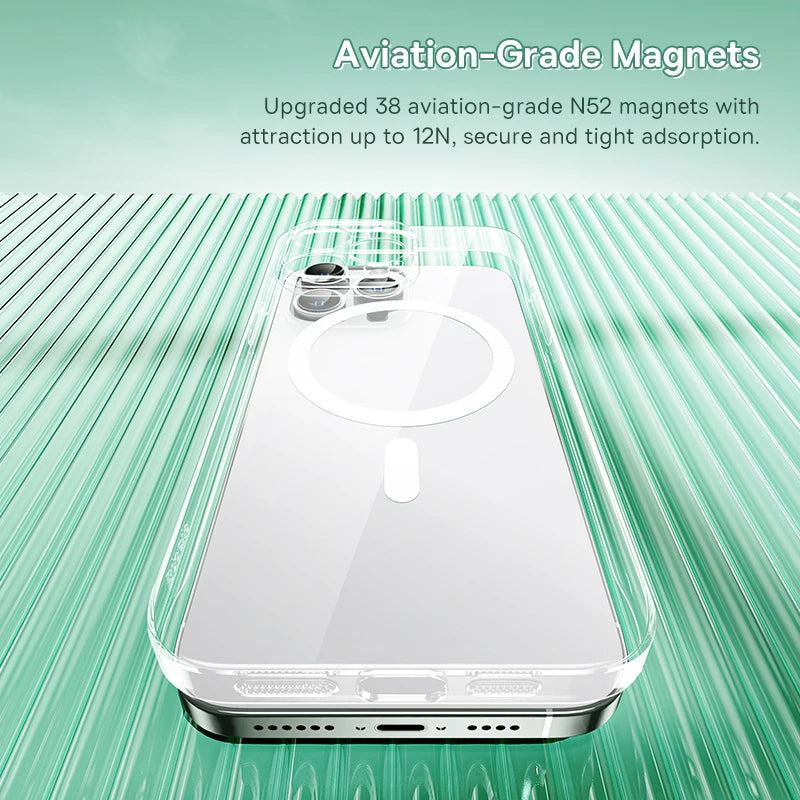 Baseus Magnetic Case for iPhone 15 14 13 12 11 Pro Max Wireless Charging Cover For iPhone 15 13 12 Pro Max PC Magnet Phone Case